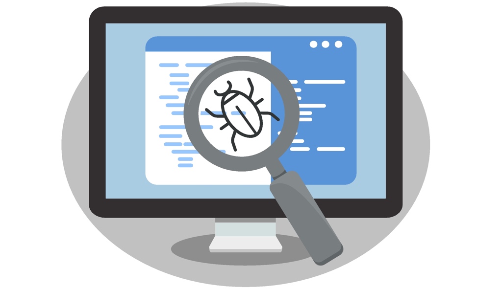 System bug concept Code bug concept Vector bug in the system Bug searching Illustration - Pionieri del Tech